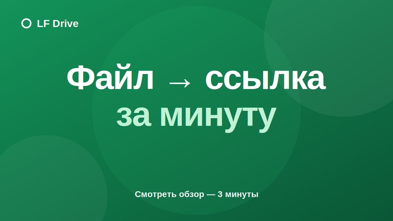 Видео-обзор LF Drive